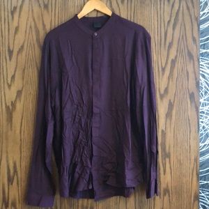 ASOS purple men’s hidden burton down shirt